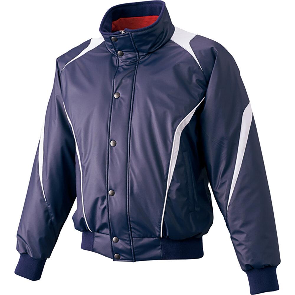 [SSK] Jacket Heat-Retaining Ground Coat Front Full-Zip + Button Flap (Insulated Men's Navy × Silver Gray (7095) O