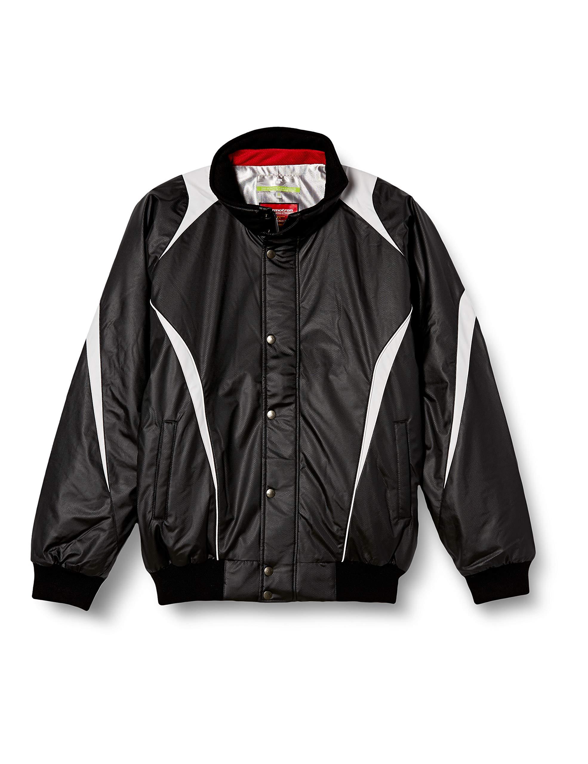 [SSK] Jacket Heat-Retaining Ground Coat Front Full-Zip + Button Flap (Insulated) Men's Black × Silver Gray (9095) Large