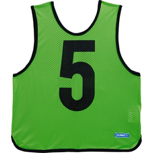 Molten Game Vest Junior Fluorescent Green 10-Piece Set (11-20) GB0212-KG