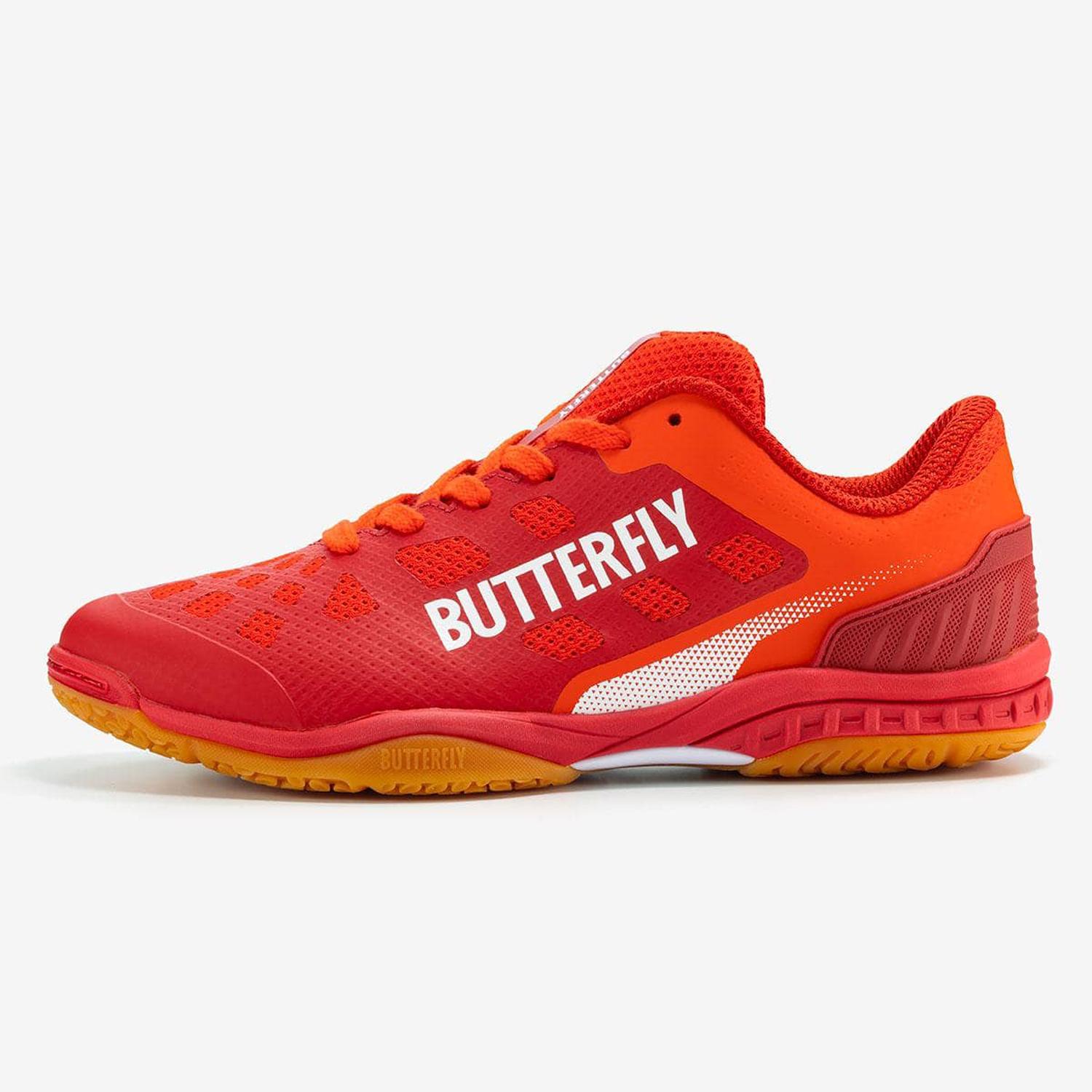 Butterfly Resoline Levaris Table Tennis Shoes (93710-007) (007) Flash Red 29.5