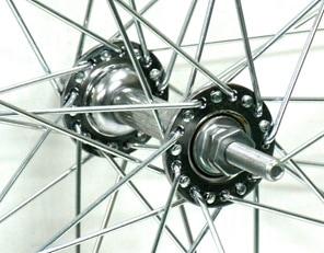 Aluminum Front Wheel Hub, Black, 20x1.50, #14, 192mm, 28 spokes