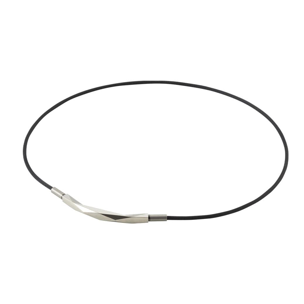 Phiten Necklace RAKUWA Neck Diamond Cut Silver 50cm
