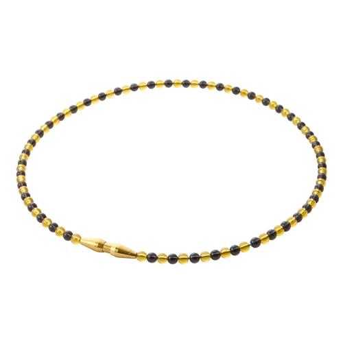 phiten RAKUWA Necklace EXTREME Crystal Touch Gold/Black 50cm