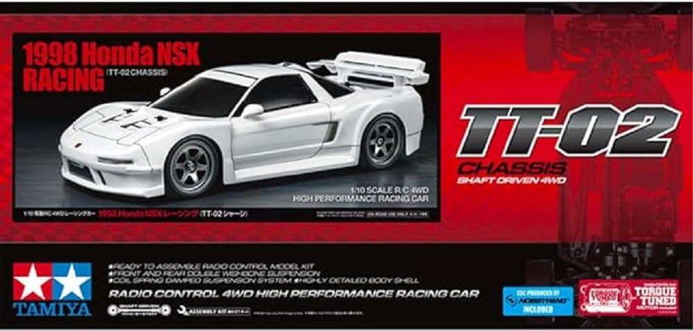Tamiya 1/10 Electric RC Car Series No.739 1998 Honda NSX Racing (TT-02 Chassis) 58739