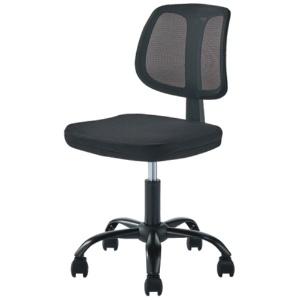 Fuji Trading Office Chair Desk Chair Width 47.5 × Depth 48.5 × Height 77~86.5 cm Black Mesh Gas Lift Height Adjustable Assembly Required Leica 37902