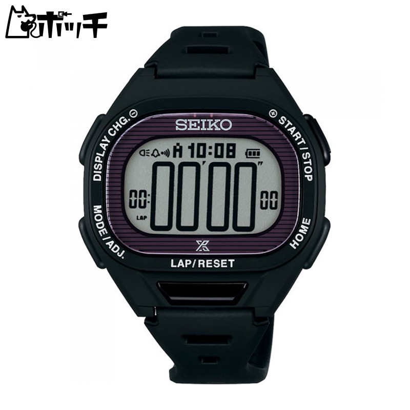 [SEIKO WATCH] Wristwatch Prospex Super Runners Solar Slim Runner's Digital Soft Polyurethane Band SBEF055 Black