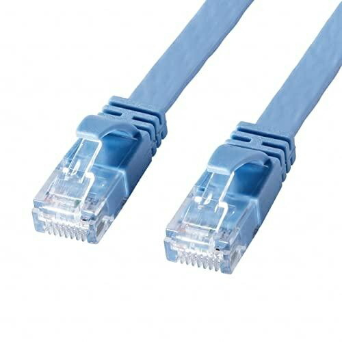Sanwa Supply Category 6A Flat LAN Cable (Blue, 30m) KB-FL6AL-30BL