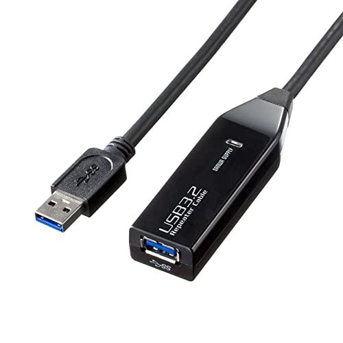 Sanwa Supply USB Extension Cable 3m Extension (USB3.2 Gen1 Active Repeater Cable) Daisy Chain Connectable (Up to 8m Extension) KB-USB-R303N