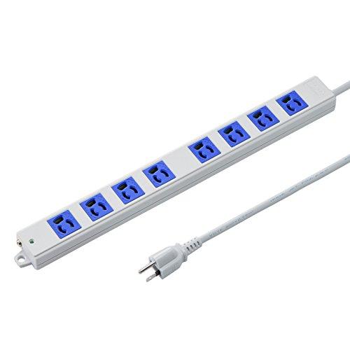 Sanwa Supply Construction Site Tap, 3-Pole, 8-Outlet, 3m, Blue TAP-K8-3BL