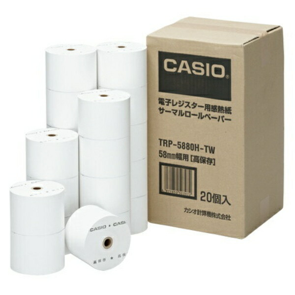 Casio Cash Register Roll Paper, 20-Pack TRP-5880H-TW