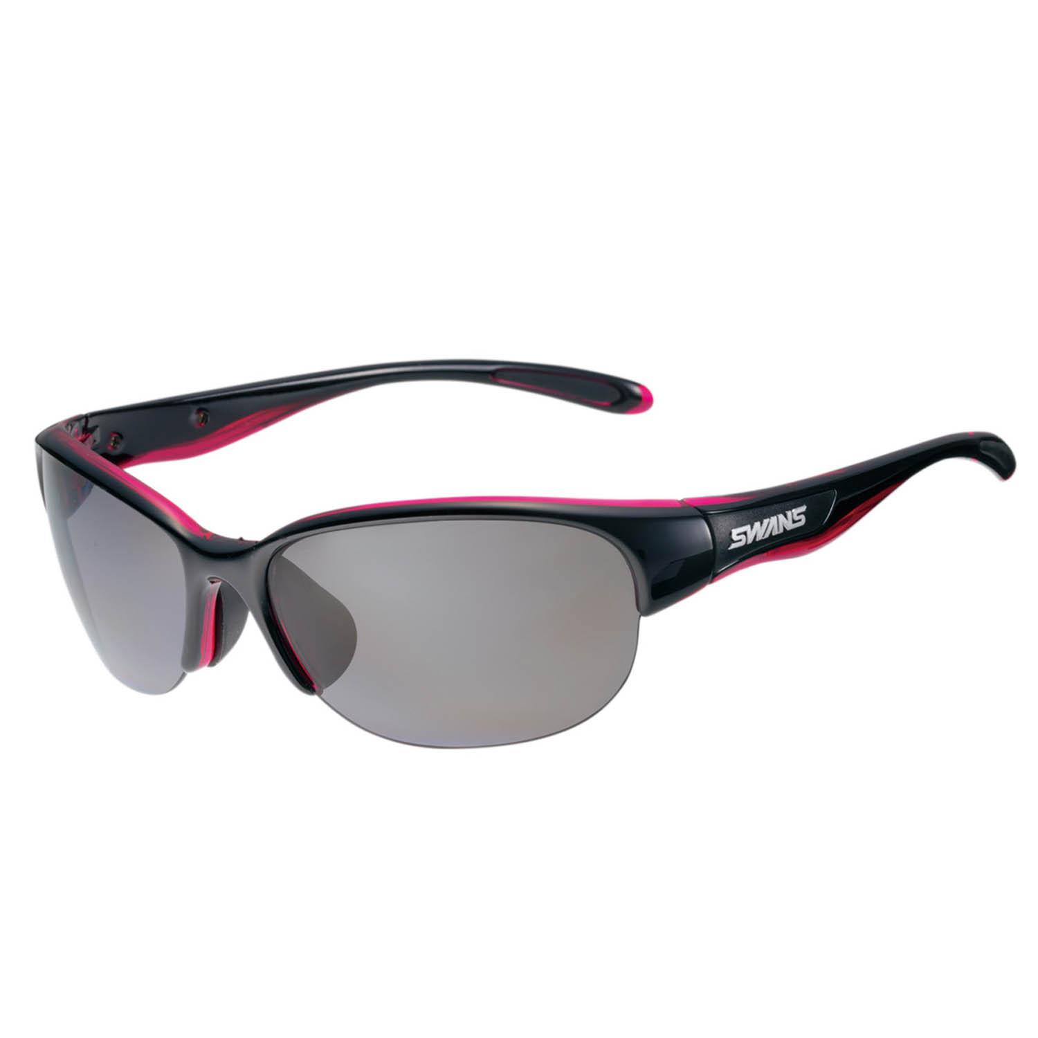 SWANS Sports Polarized Sunglasses Luna Women's LN-0051 BK/P Black × Clear Pink