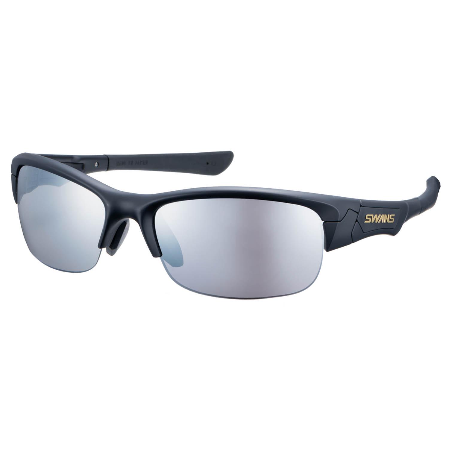 [Swans] Made in Japan Sports Sunglasses Springbok SPRINGBOK Mirror Lens Golf Outdoor Cycling Ball Sports SPB-0701 MBK Silver Mirror × Smoke