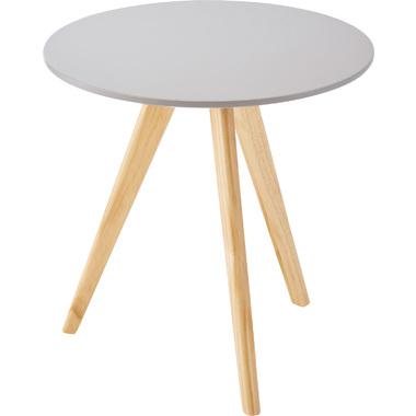 Round Side Table, Circular, Wooden (Gray)