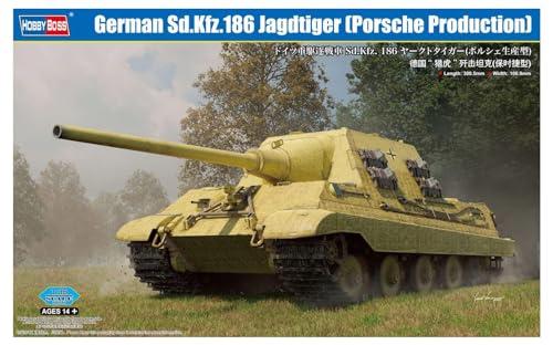 Hobby Boss 1/35 Fighting Vehicle Series German Army Heavy Tank Destroyer Sd.Kfz.186 Jagdtiger (Porsche Production Type) Plastic Model Kit 84564 Molded Color