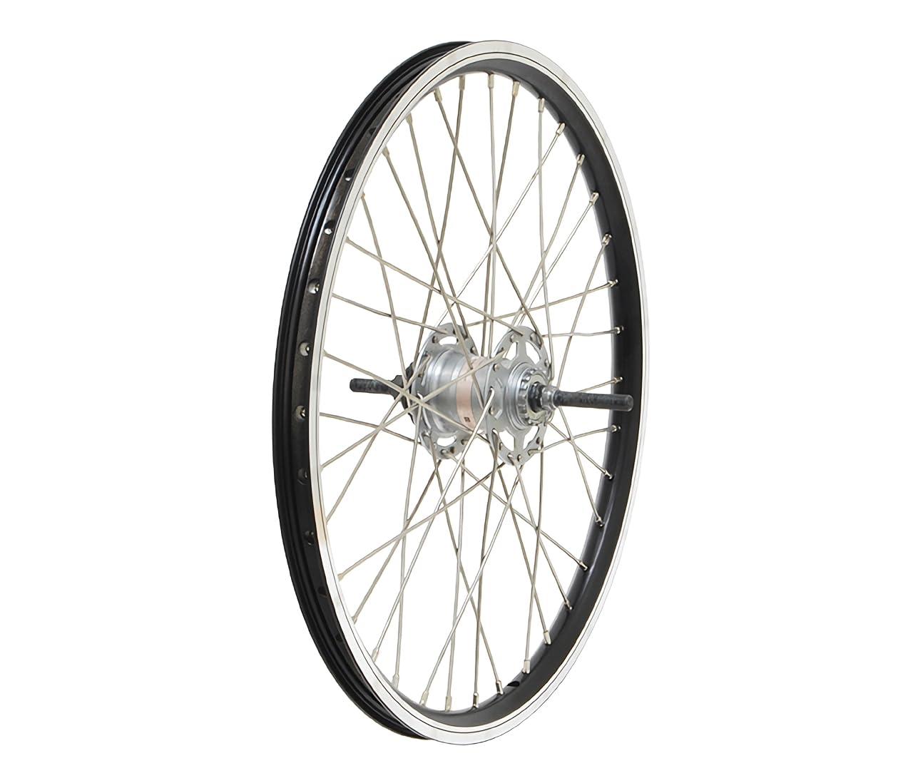 GRK Interior 3S Aluminum Rear Wheel for Roller Brakes, Black (20-inch/Axle 191.8mm) (Recommended Tire Size: 20 (406) × 1.50 to 1.75) (1 Wheel)