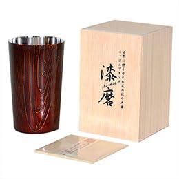 Uchiki Urushi-Maki Lacquered Cup Wamodan Wamodan+ (Wamodan Plus) Highball Cup Red (Rosewood) (Double-Layer Structure) SCW-H202