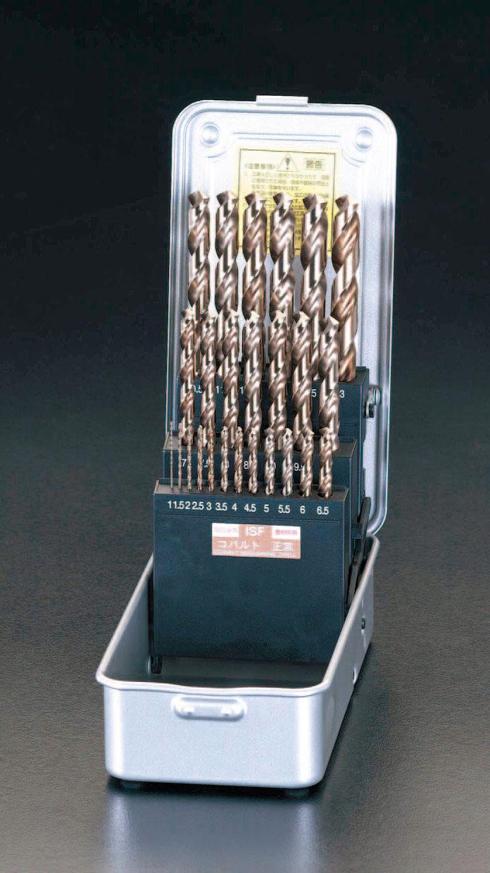 ESCO 1.0-13mm Drill Set (25-Piece Set/Co-HSS) EA824BC-25