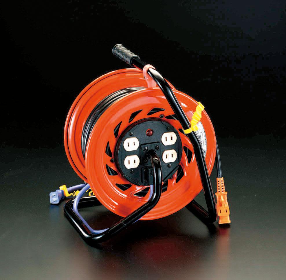 ESCO AC125V/15A/30m Fixed Outlet Reel (Floor-Mounted Type) EA815DA-11
