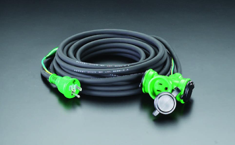 ESCO AC125V/15A/10m Extension Cord (Weatherproof/Black) EA815GA-31