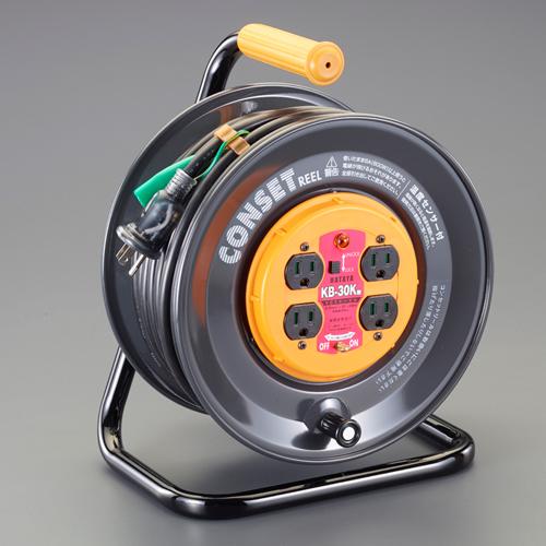 AC125V/15A/30m Fixed Outlet Reel (Earth Leakage Circuit Breaker)