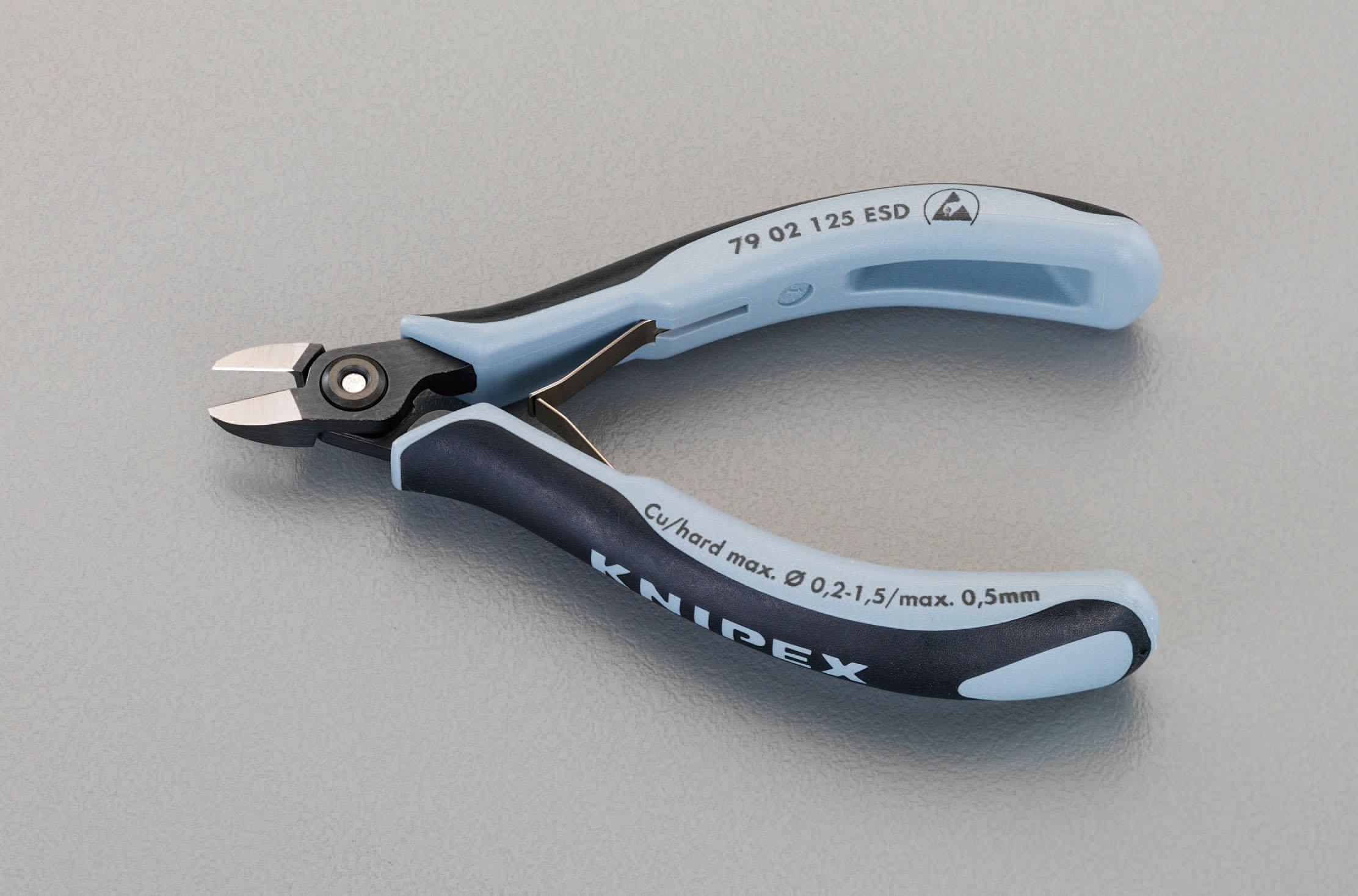 ESCO 125mm Precision Nippers (ESD Grip/Spring-loaded) EA535KG-12