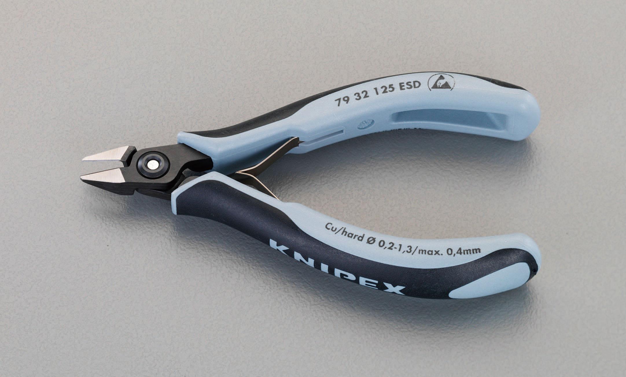 ESCO 125mm Precision Nippers (ESD Grip/Spring-loaded) EA535KG-15