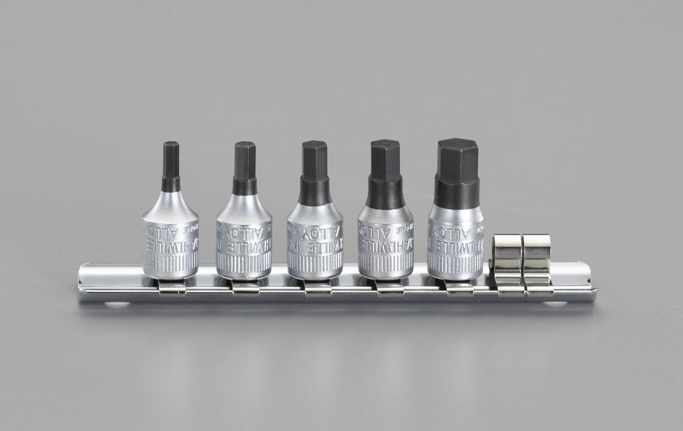 ESCO 1/4" Square Drive 5-Piece Set [HEX] Bit Socket EA617XL-100