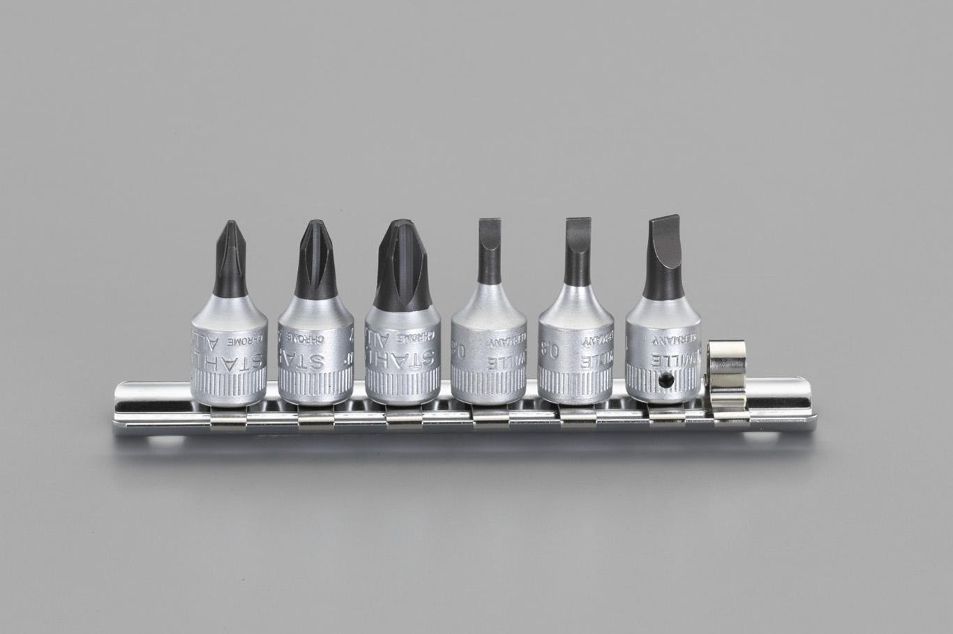 ESCO 1/4" Square Drive 6-Piece Set [+/-] Bit Socket Set EA617XM