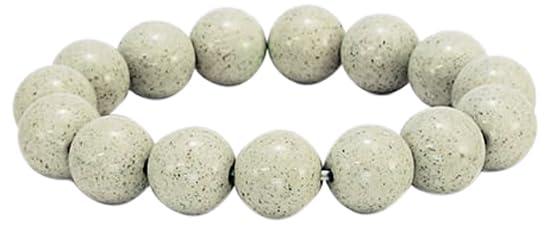 [Tenka Pass] L/Approx. 18cm Inner Circumference Treasure from Taiwan Beitou Stone 14mm Bracelet Power Stone Single Strand Rosary Style Beige Color b8614-l