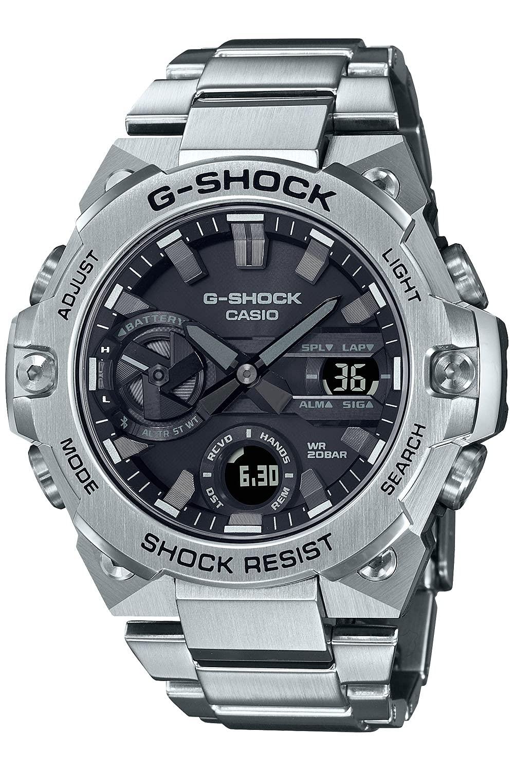 [CASIO] G-SHOCK G-STEEL Smartphone Link Carbon Core Guard Structure GST-B400D-1AJF Men's Silver