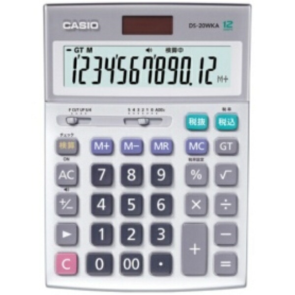 Casio Professional Business Calculator 12-Digit Desk Type DS-20WKA-N 1 unit