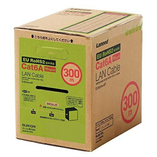 ELECOM LAN Cable CAT6A Compliant Long Length Connectorless RoHS Directive Compliant Solid Wire Relax 300m White LD-GPAL/WH300RS