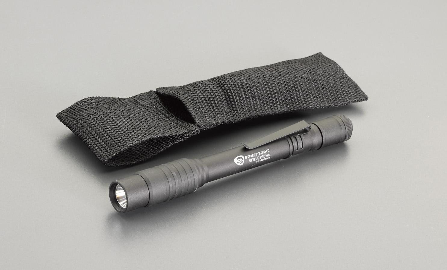 Esco [Rechargeable] Flashlight/LED (Pen-Type, Black) EA758SG-9