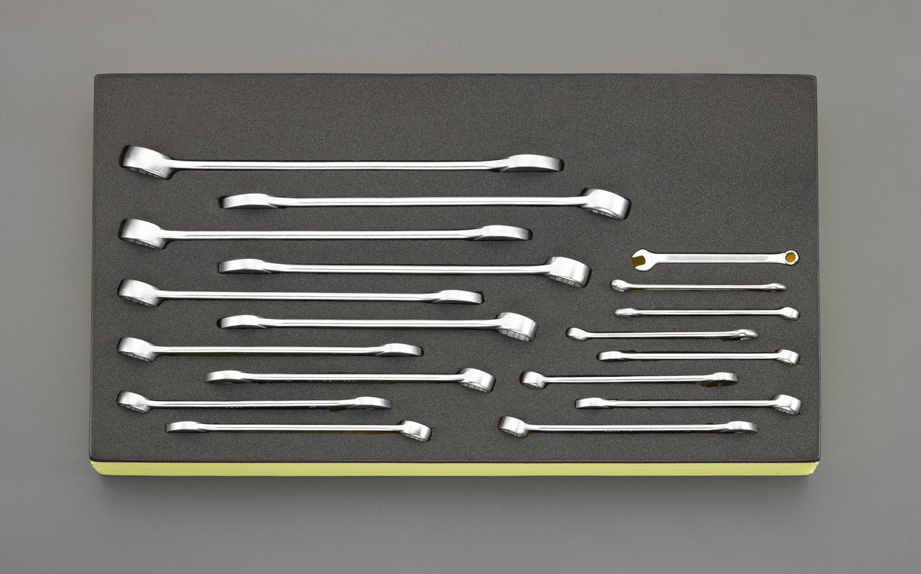 18-Piece Single-Eye Open-End Wrench Set