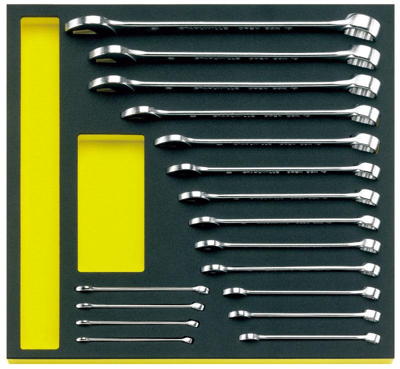 17-Piece Single-Eye Open-End Wrench Set