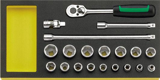 ESCO 3/8-inch Square Drive Socket Wrench Set EA612TA-17