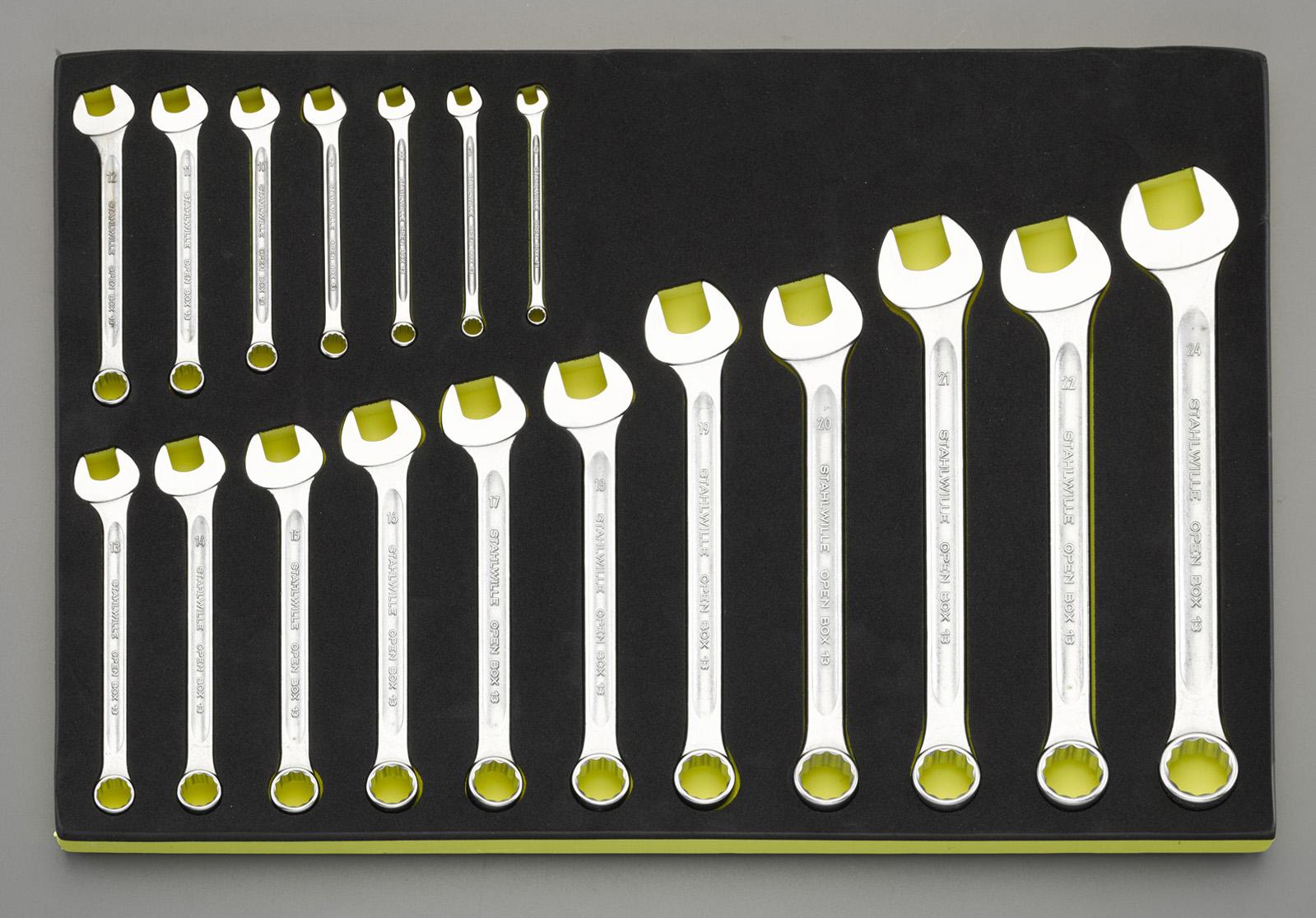 18-Piece Single-Eye Open-End Wrench Set