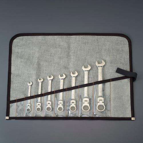 ESCO Ratchet Single-Eye Open-End Wrench Swivel Type 7-Piece Set EA684RC-2