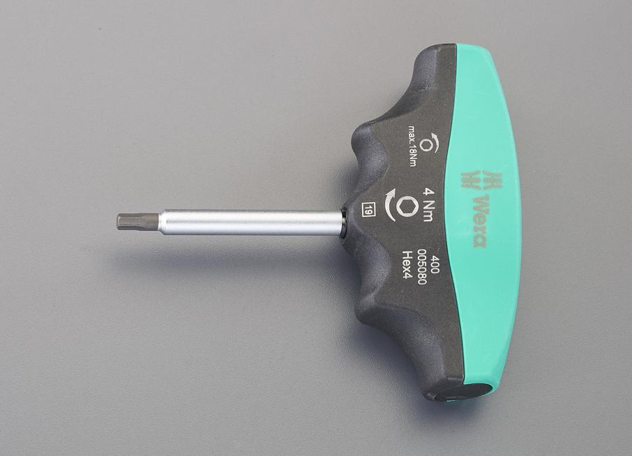 ESCO [Hex-Plus] Torque Driver (T-Handle) 4.0mm/4.0Nm EA723VS-1