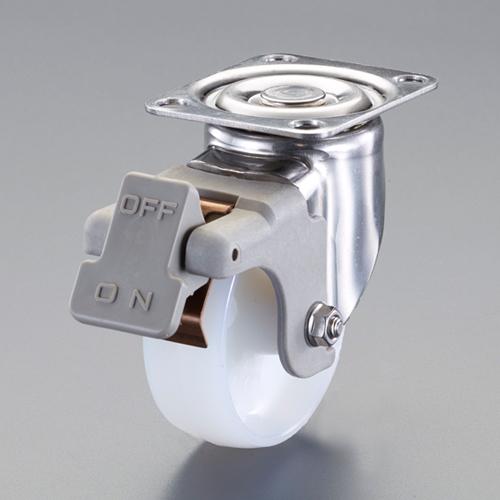 ESCO 100mm Swivel Casters (Swivel Fittings, Brake Included, Stainless Steel) EA986PT-523