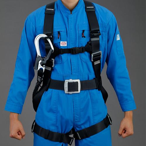 Fall Arrest Device (Full Body Harness with Retractable Lanyard) Black Width 25mm × 1,000~1,600mm