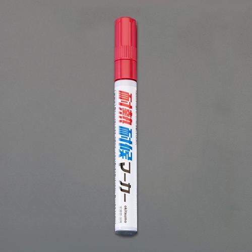 ESCO Oil-Based, Heat-Resistant Weatherproof Marker, 12-Pack [Red/Medium Tip] EA942CD-101