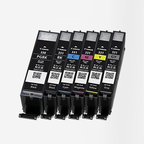 [Canon] Ink Cartridge (6-Color Set/BCI-331+330/6MP 6 Colors (BK Dye, BK Pigment, C, M, Y, GY))