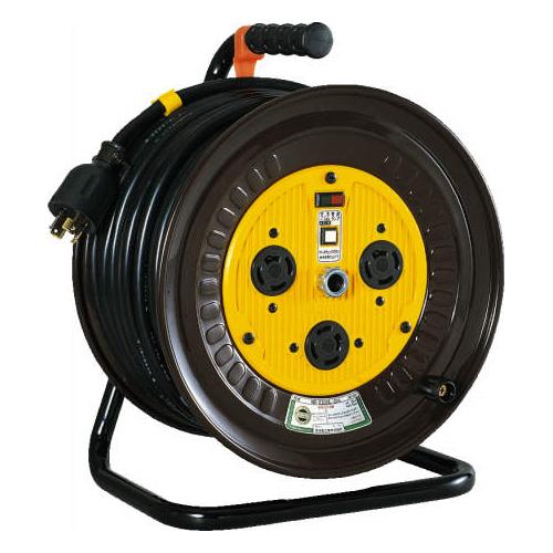 ESCO Cord Reel, Three-Phase, Locking Type, Grounded, AC200V/20A/20m EA815DY-51