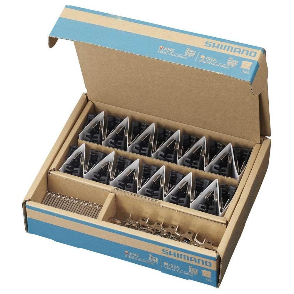 SHIMANO Repair Parts Disc Brake Pads J04C Metal Fin-Type Workshop Semi-Bulk (25 Pairs) IBPJ04CMFBS