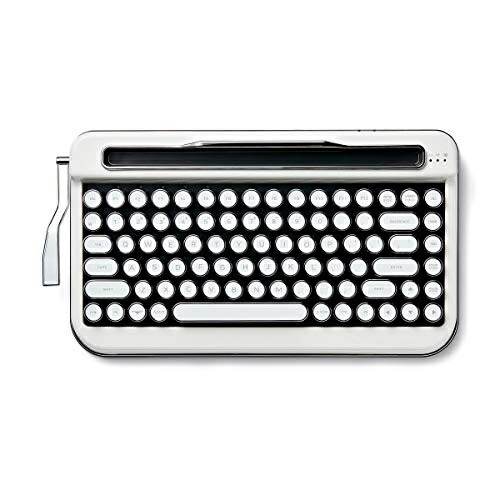Aias Typewriter-Style Retro Keyboard PENNA Pure White