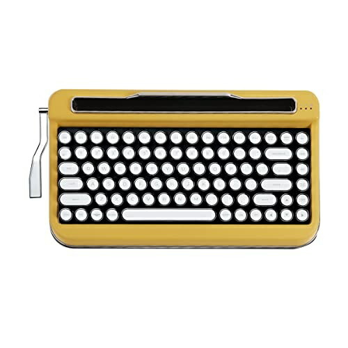 Aias Typewriter-Style Retro Keyboard PENNA Mustard Yellow
