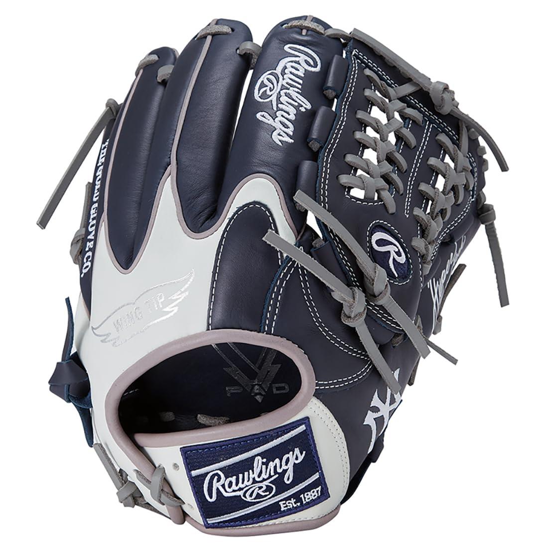 Rawlings Baseball Glove Softball Adult HYPER TECH MLB TEAM GR5HTMN55W Yankees [All-Fielder] Size 11.75 ※Left-handed (Right-hand wear)