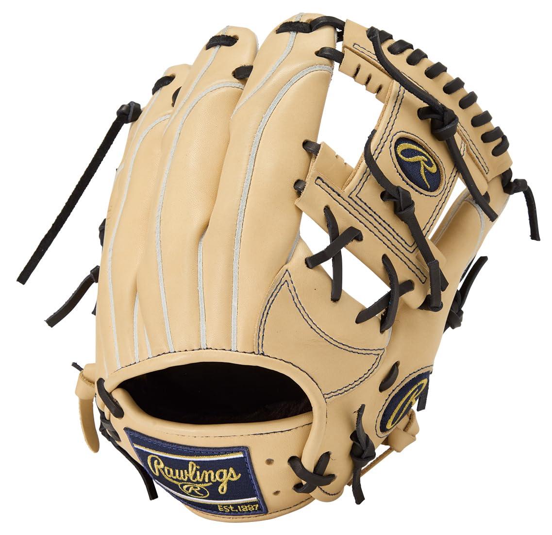 Rawlings Baseball Glove Softball JR. Kids Junior HOH PRO EXCEL ELITE Wizard #02 GJ5HW2G9MMG Camel [All-Rounder] Size M ※Right-handed (Left-hand wear)