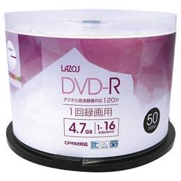 500-Piece Set (50 pieces x 10 packs) Lazos DVD-R for Recording  L-CP50PX10